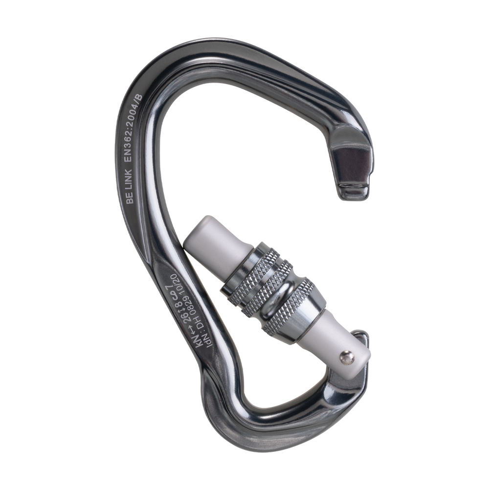 BE LINK SCREW – Asymmetrical Screw-Lock Carabiner for Anchors and ...