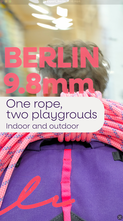 BERLIN 9.8 the new Beal's climbing rope for indoor & outdoor