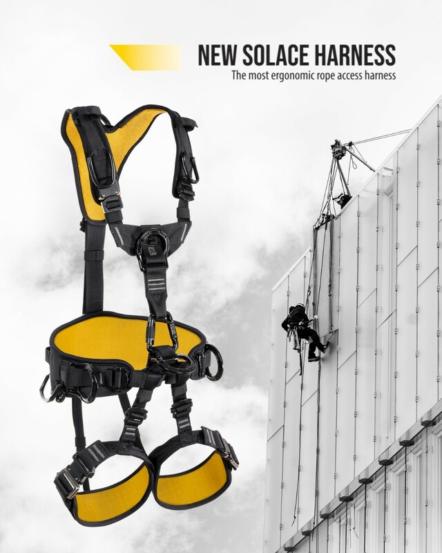 The most ergonomic rope access harness of the market.

Featuring 6 adjustment points, quick release buckles on both leg loops as well as on the right shoulder, the new SOLACE harness fits any morphology and can be taken off without touching the sizing settings.

The SOLACE is also available including the HoldUp chest ascender.

#wearebeal
